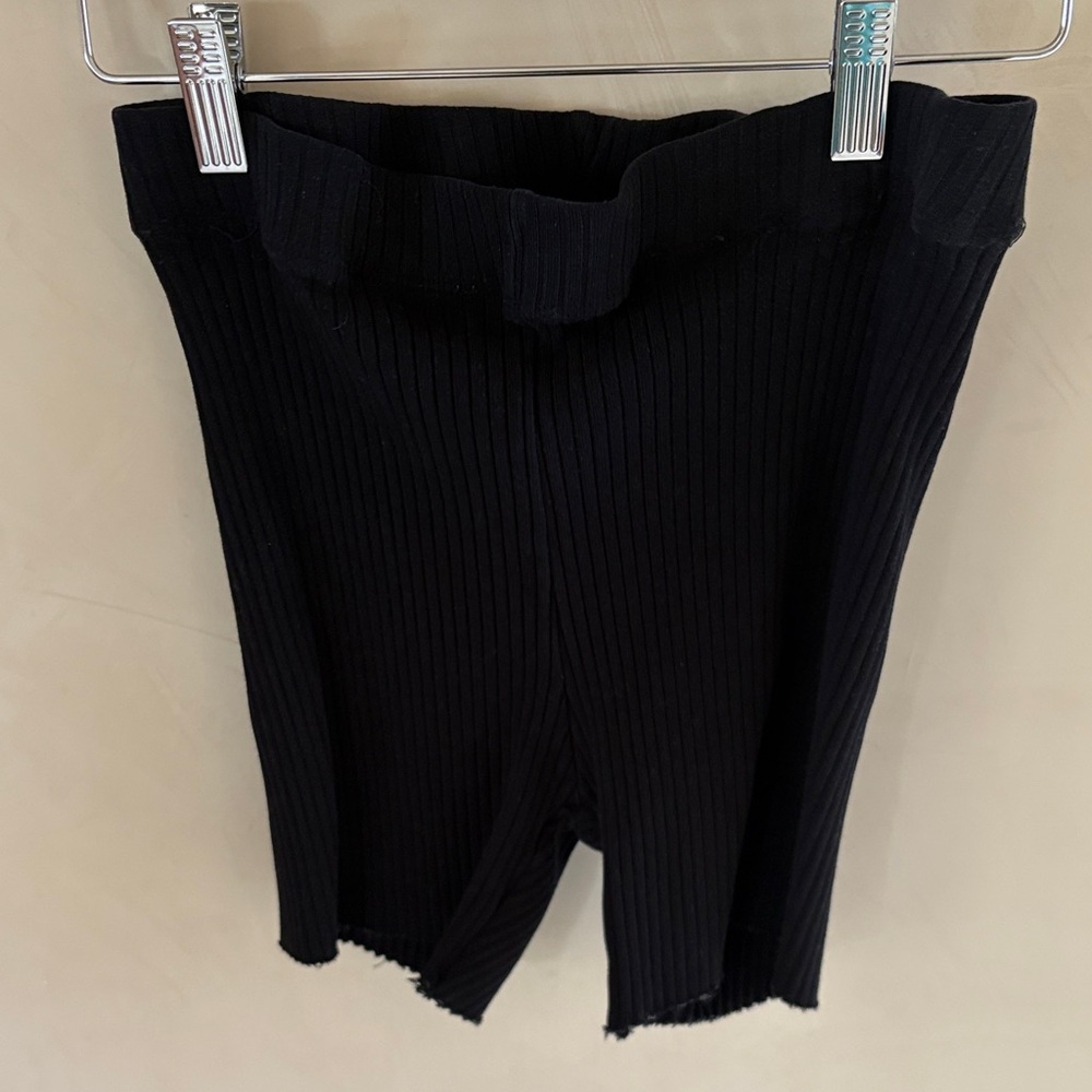 Cotton Citizen Black Knit Shorts